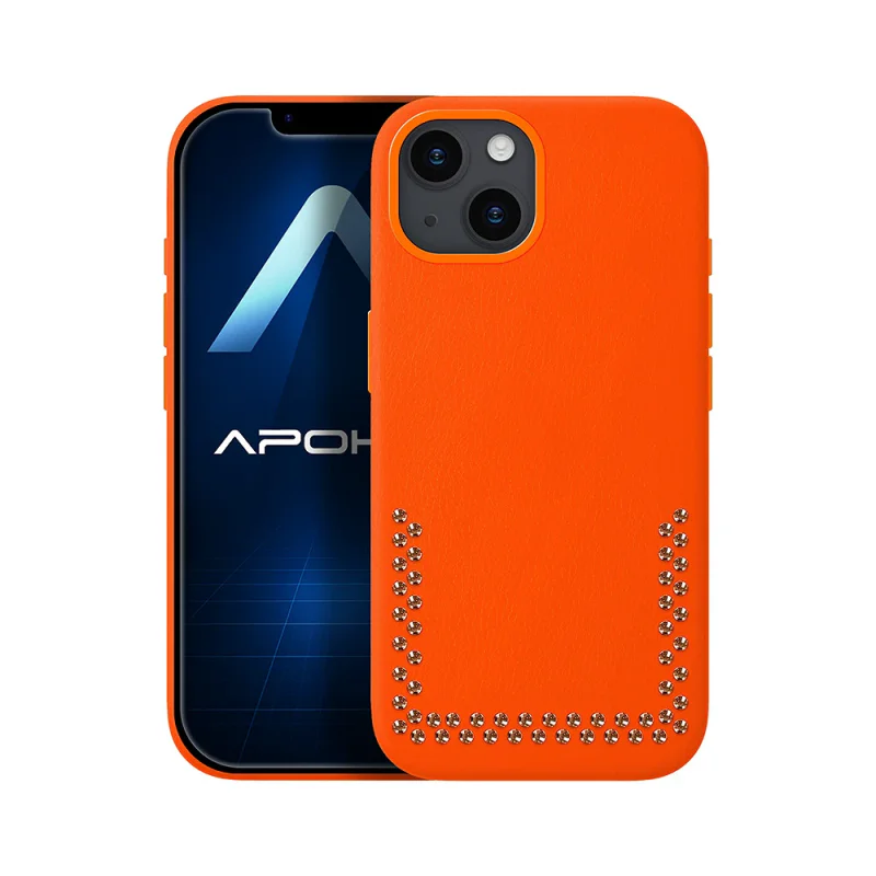 Capa Apokin para iPhone 13 e 14 Efeito Pele e Carbono Preto - Imagem 3