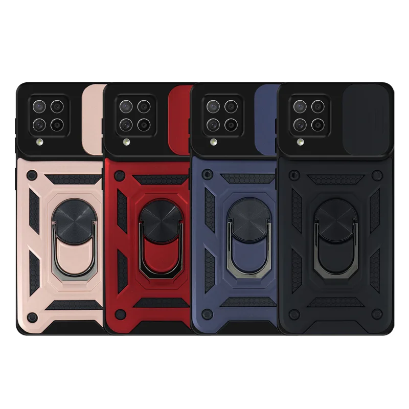 Capa Apokin para Samsung Galaxy A42 5G com Anel Proteção de Câmara e Íman Azul - Imagem 1