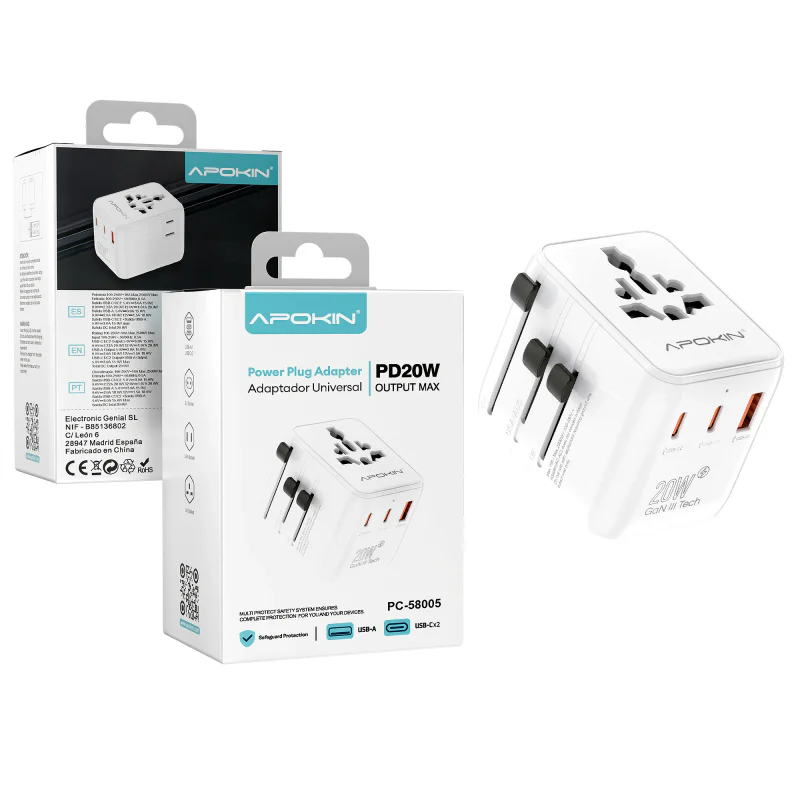 Carregador de Parede Universal Apokin 20 W