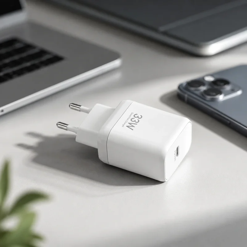 Carregador de Rede Apokin USB-C PD 33 W Branco - Imagem 2