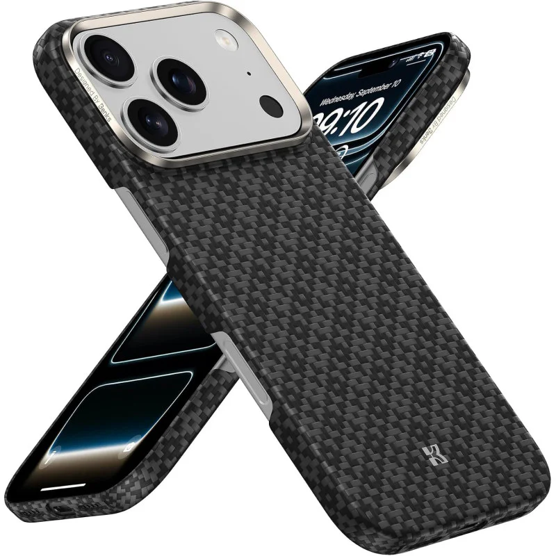 Capa Apokin BENKS ArmorGrid Air C1 para Apple iPhone 17 Pro Max e iPhone 18 Pro Max em Kevlar Preto - Imagem 3