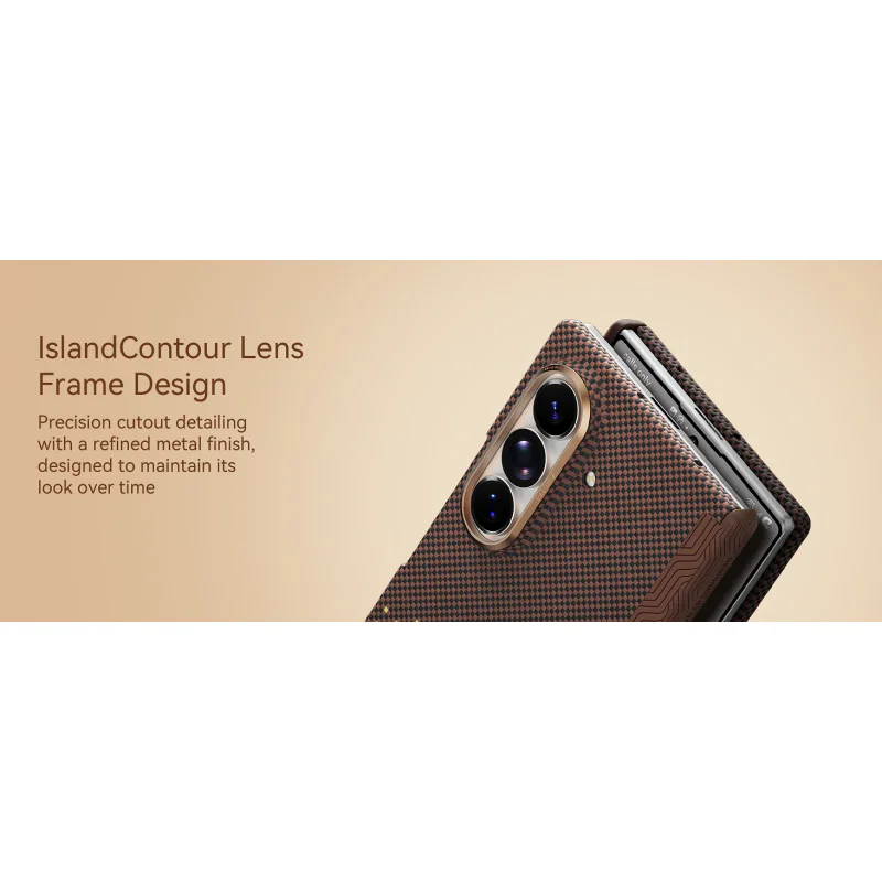 Capa Apokin Raptic Aramid Skin Pro para Samsung Galaxy Z Fold 8 Ultra Magnética Âmbar - Imagem 3