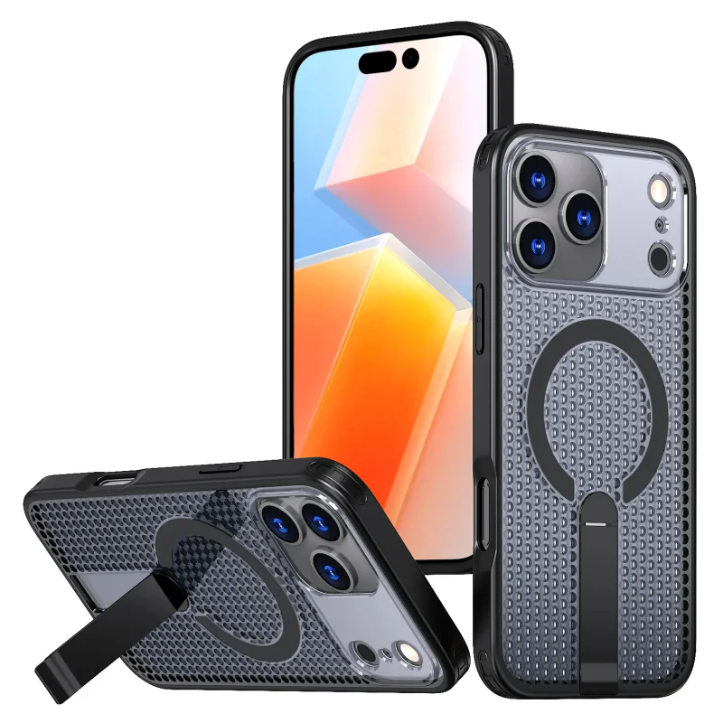 Capa Apokin para iPhone 12 Pro com Dissipação de Calor MagSafe e Suporte - Imagem 2
