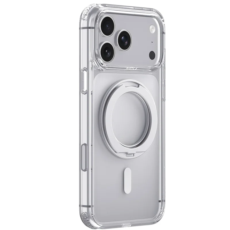Capa Apokin Raptic Air Stand com Suporte MagSafe para iPhone 18 Pro Max Transparente - Imagem 4