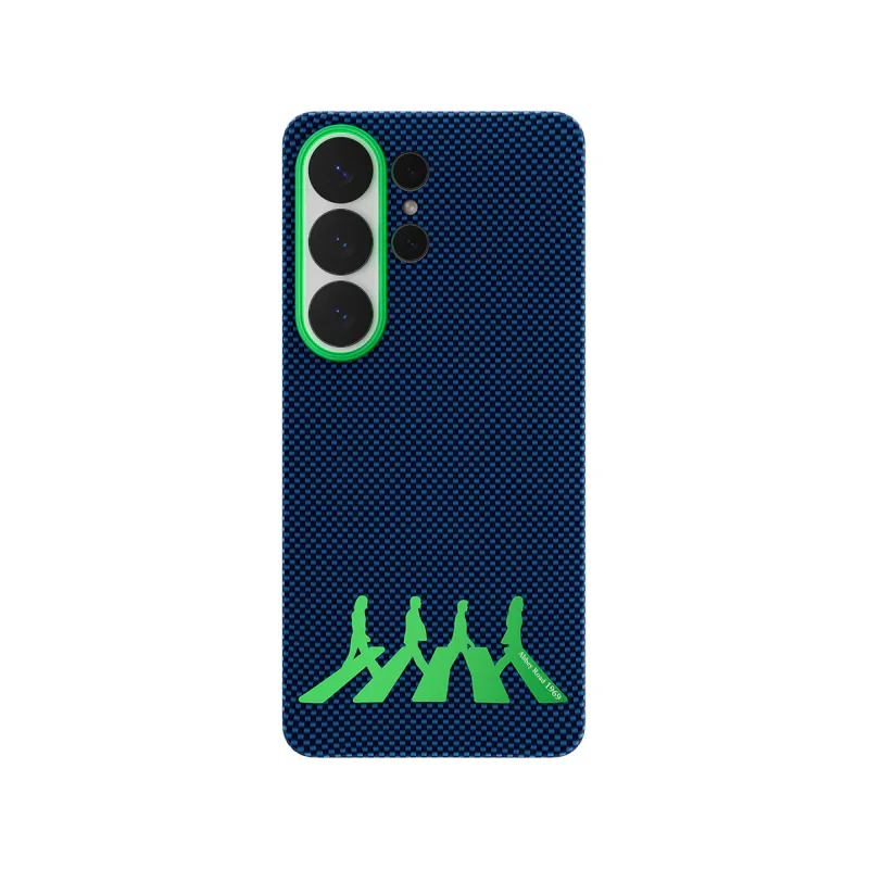 Capa Apokin Airity Abbey Road 1969 para Samsung Galaxy S26 Ultra Fibra de Aramida Verde