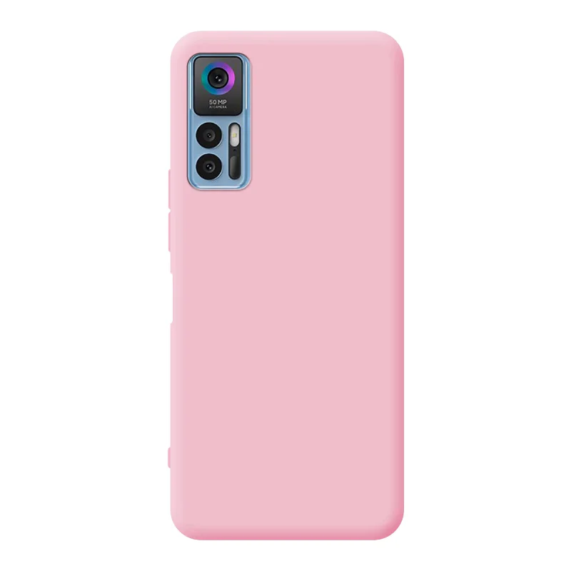 Capa Apokin para TCL 30 5G / 30 Plus em Silicone Macio com Proteção de Câmara 3D Vermelho - Imagem 6
