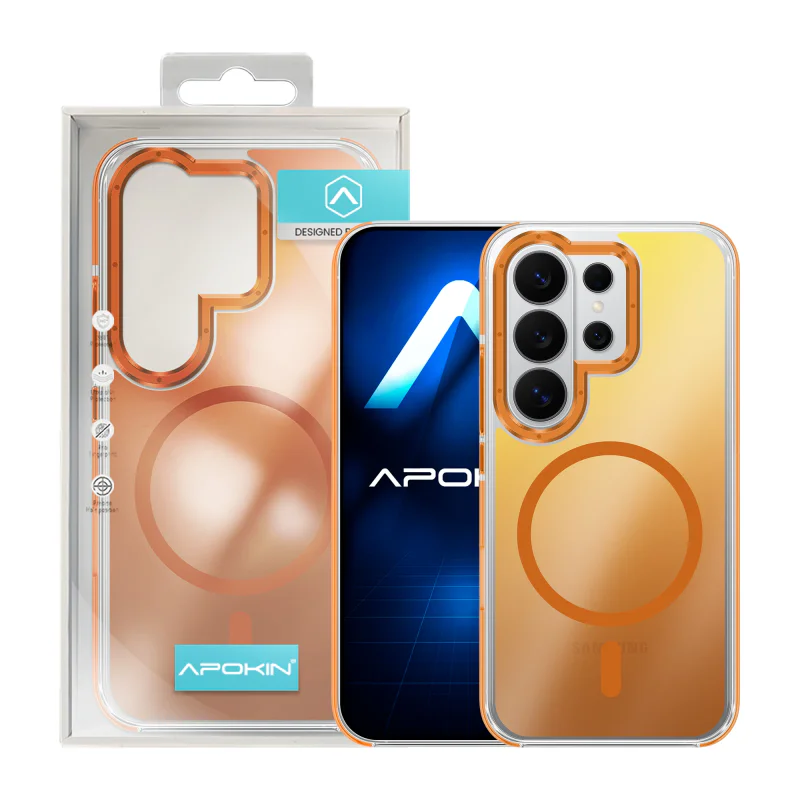 Capa Apokin para Samsung Galaxy S26 FE Camaleão com MagSafe Laranja - Imagem 5