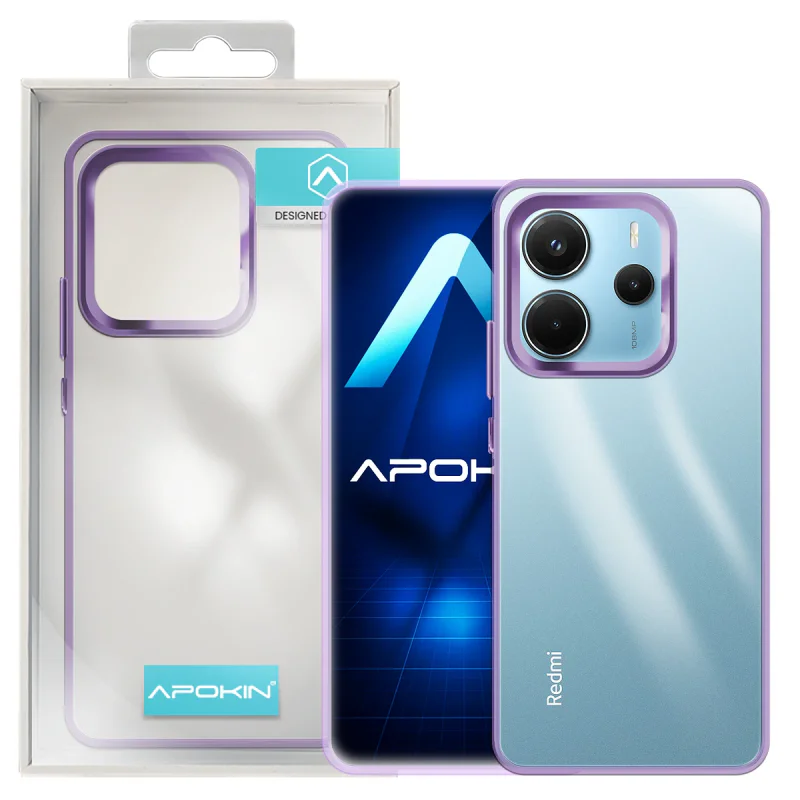 Capa Apokin para Xiaomi Redmi Note 14 5G em Acrílico Transparente Branco - Imagem 4