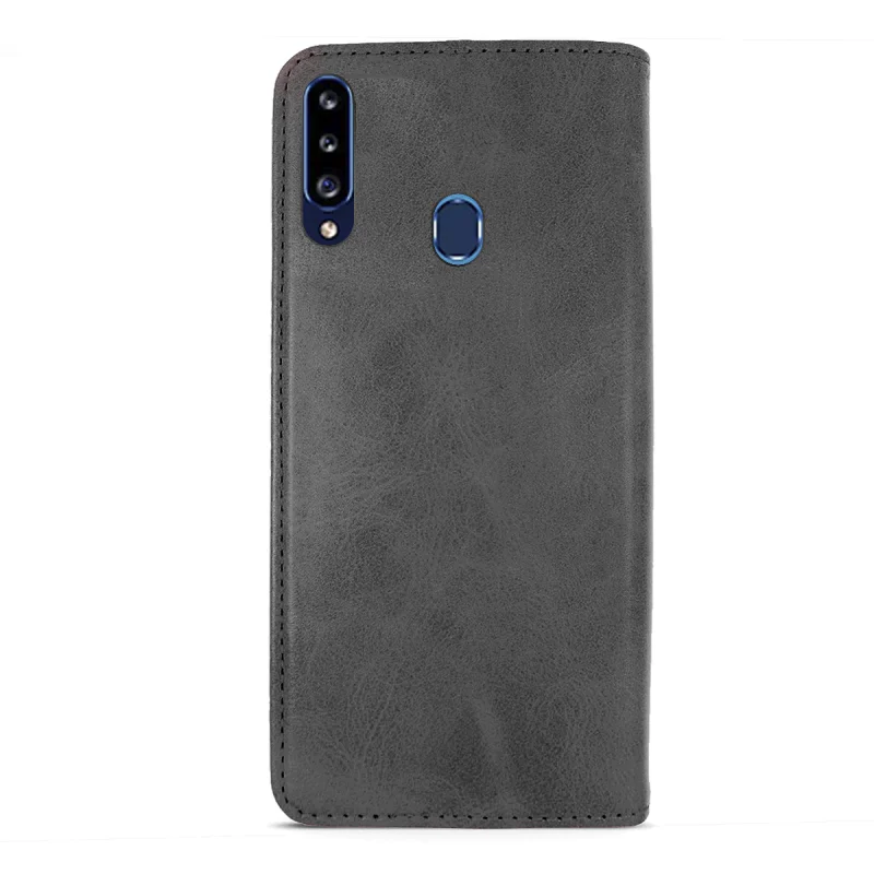 Capa Tipo Livro Apokin para Samsung Galaxy A20s em Pele Sintética com Porta-Cartões Azul - Imagem 6