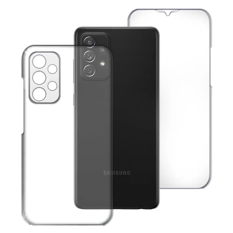 Capa Apokin para Samsung Galaxy A72 Silicone Dupla Frente e Traseira Transparente