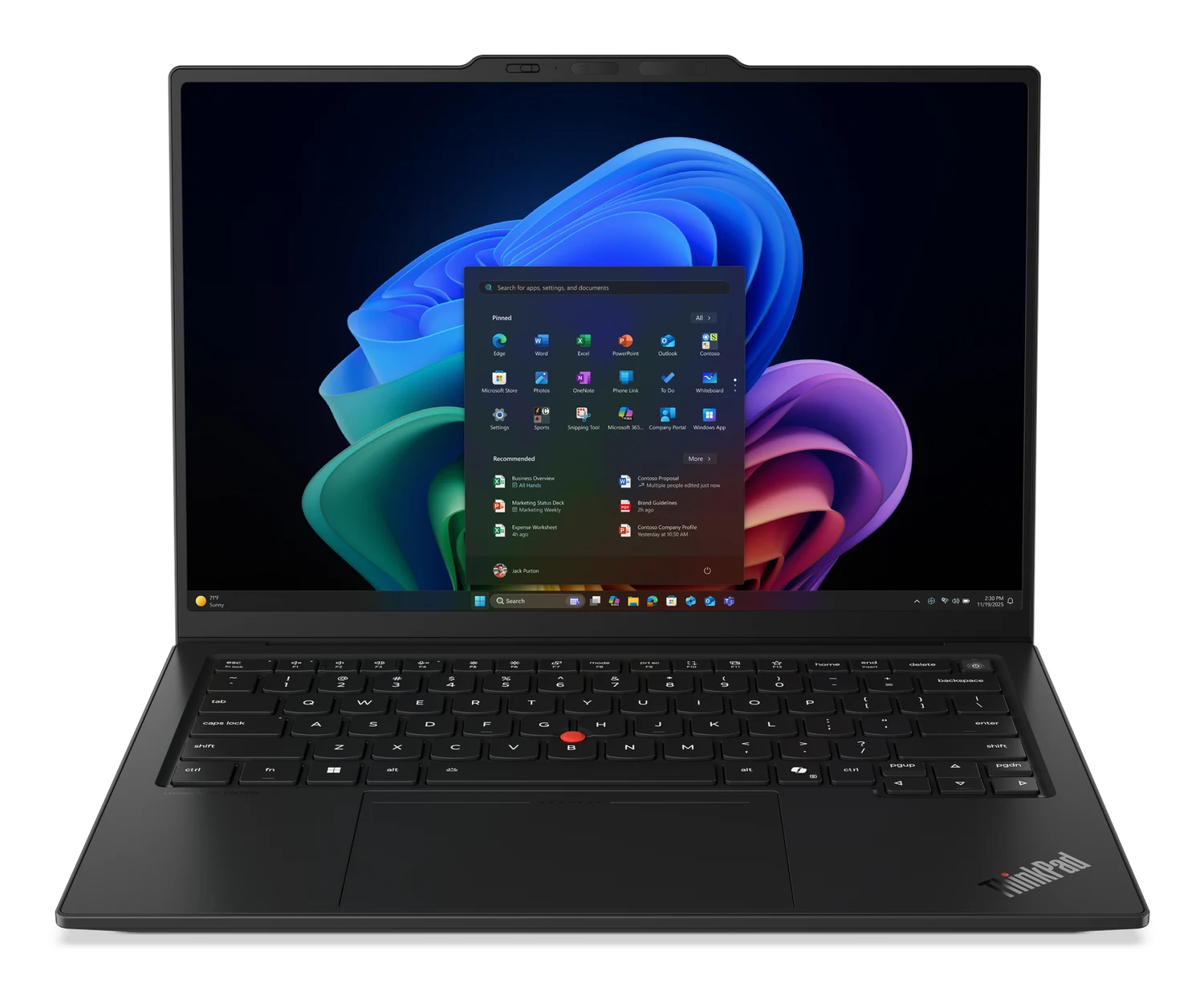 Portátil Lenovo ThinkPad X1 Carbon Gen 14 Aura Edition 14" WUXGA Tátil Intel Core Ultra 7 355 32GB 1TB SSD 5G W11 Pro Preto - Imagem 2