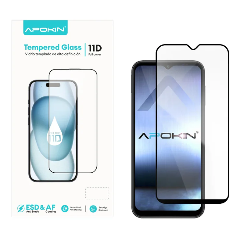 Película de Vidro Temperado Apokin Full Glue 11D para Samsung Galaxy A10 / M10 / M20 e Vivo Y93 / Y95 Borda Preta