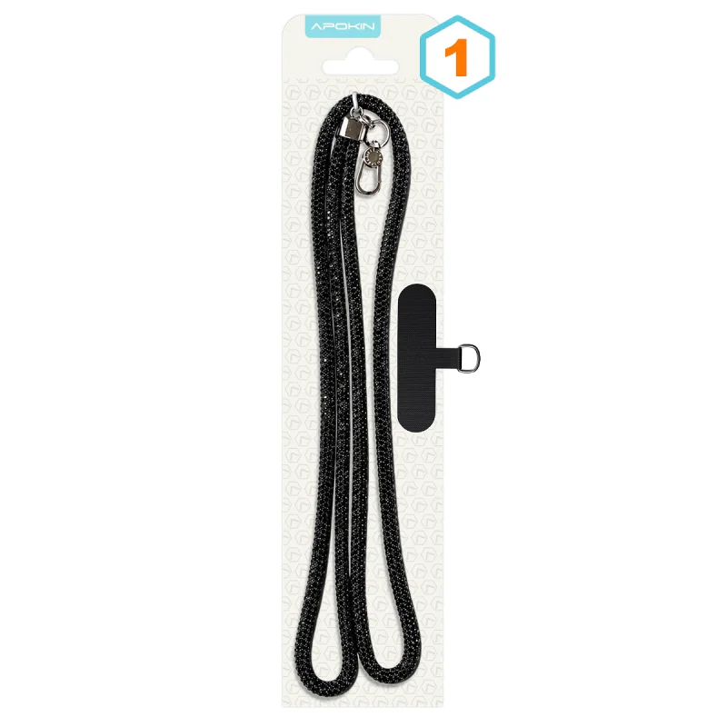 Cordão Universal Apokin com Pendente de Diamante e Adaptador para Telemóvel Branco - Imagem 2