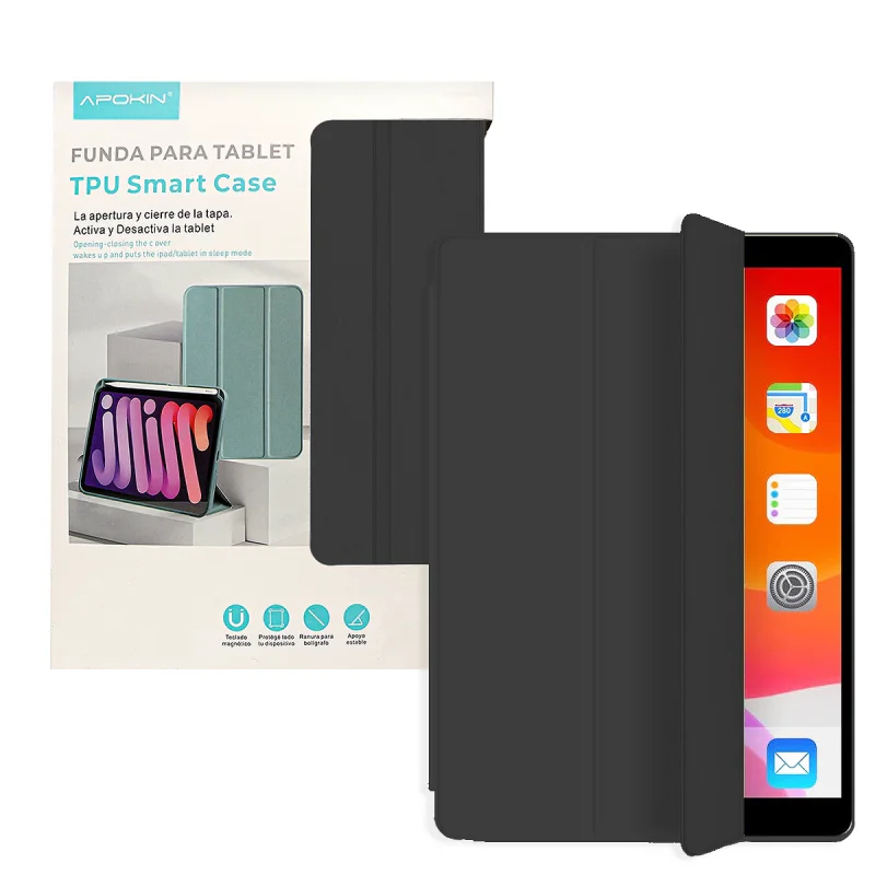 Capa Smart Case Apokin V2 para iPad Pro 13 2024 com Suporte para Lápis Rosa Claro - Imagem 3