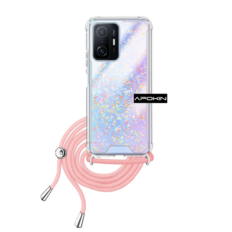 Capa de Gel Apokin Transparente com Cordão para Xiaomi 11T e 11T Pro Variedade de cores - Imagem 3