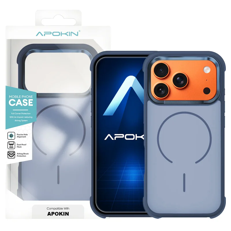 Capa Apokin Antishock Mag para iPhone 17 Pro e 18 Pro Azul - Imagem 3