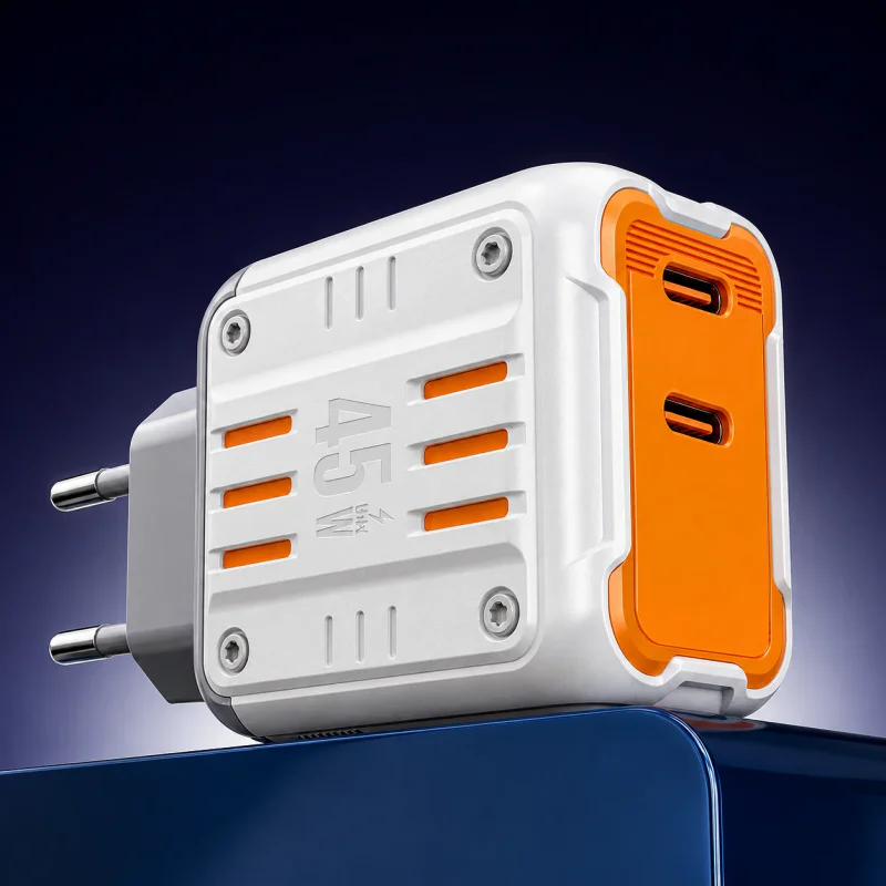 Carregador de Rede Apokin Duplo USB Tipo-C QC 3.0 45 W - Imagem 2
