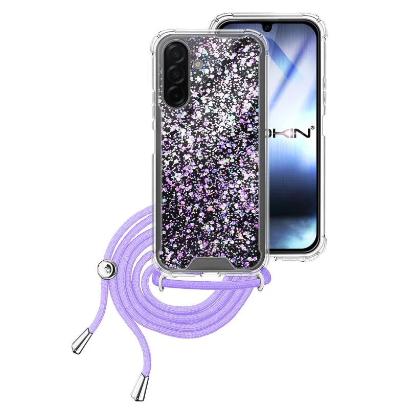 Capa Apokin para Samsung Galaxy A26 e Galaxy A17 em Gel Transparente com Cordão Variedade de cores - Imagem 2