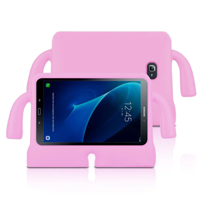 Capa Infantil Apokin em Silicone Reforçado para Samsung Galaxy Tab A 10,1 polegadas T580 Rosa