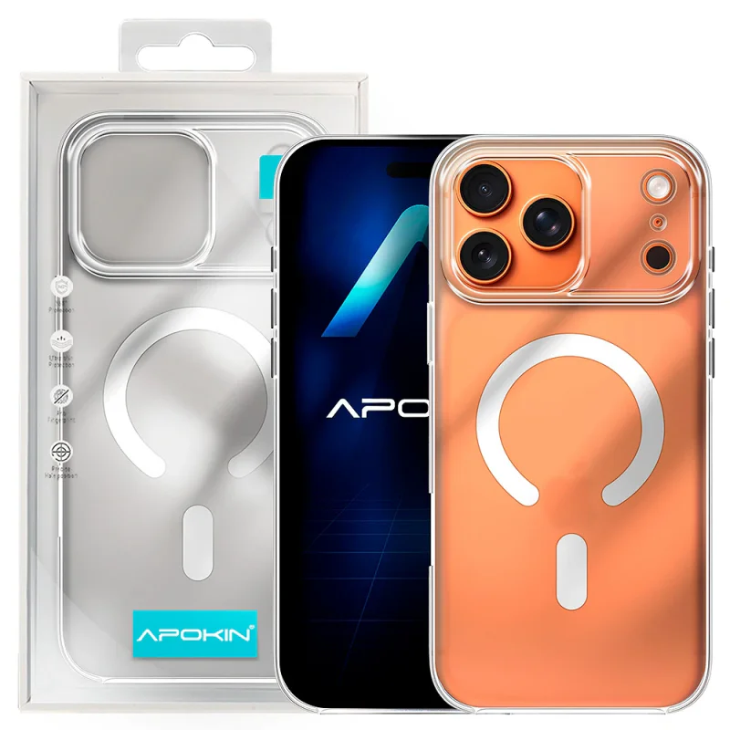 Capa Apokin Mate com MagSafe para iPhone 17 Pro Transparente - Imagem 1