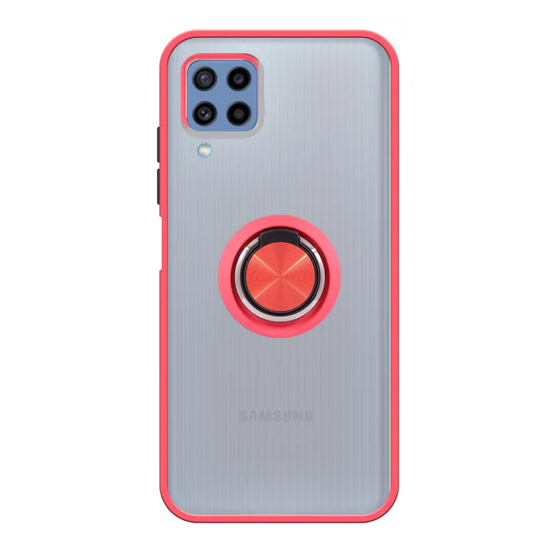 Capa Apokin para Samsung Galaxy M22 e M32 em Gel com Suporte Fumado Azul - Imagem 3