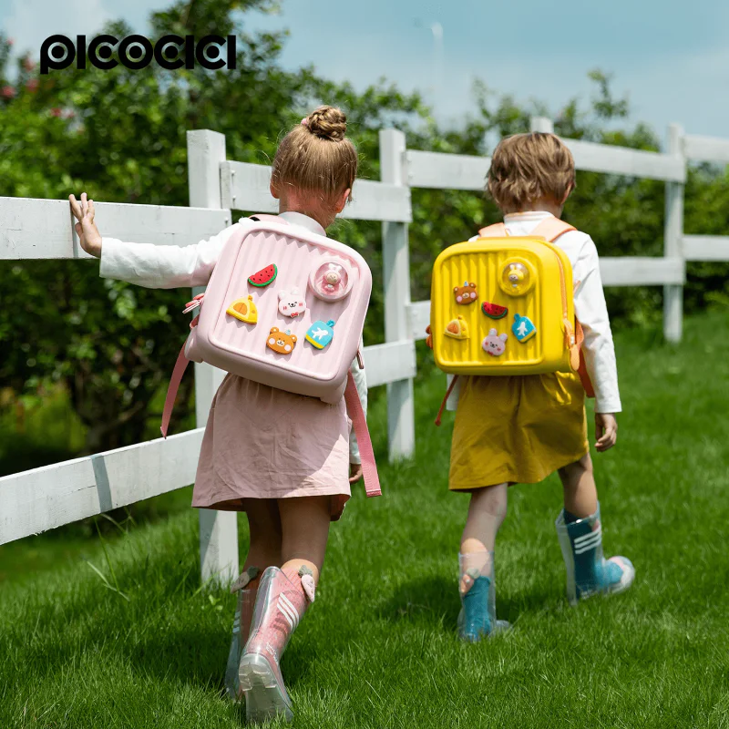 Mochila Infantil Apokin Picocici K33 em Silicone Grande Rosa - Imagem 4