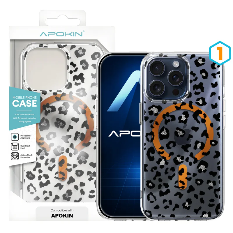Capa Apokin para iPhone 15 Pro Max Silicone com MagSafe e Desenho 1 - Imagem 2