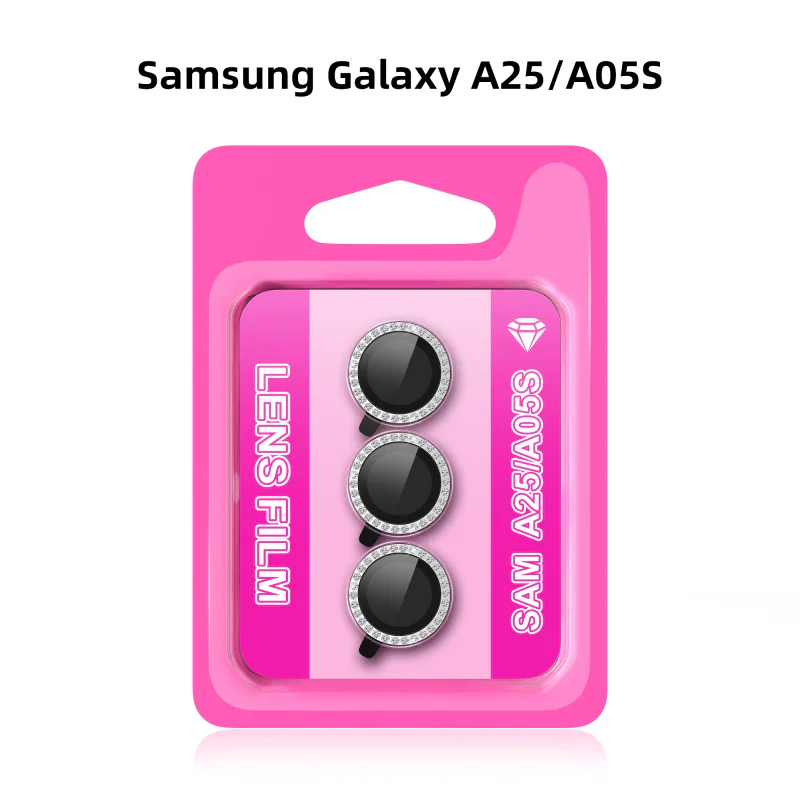 Protetor de Lentes Apokin Diamante para Samsung Galaxy A25 Preto