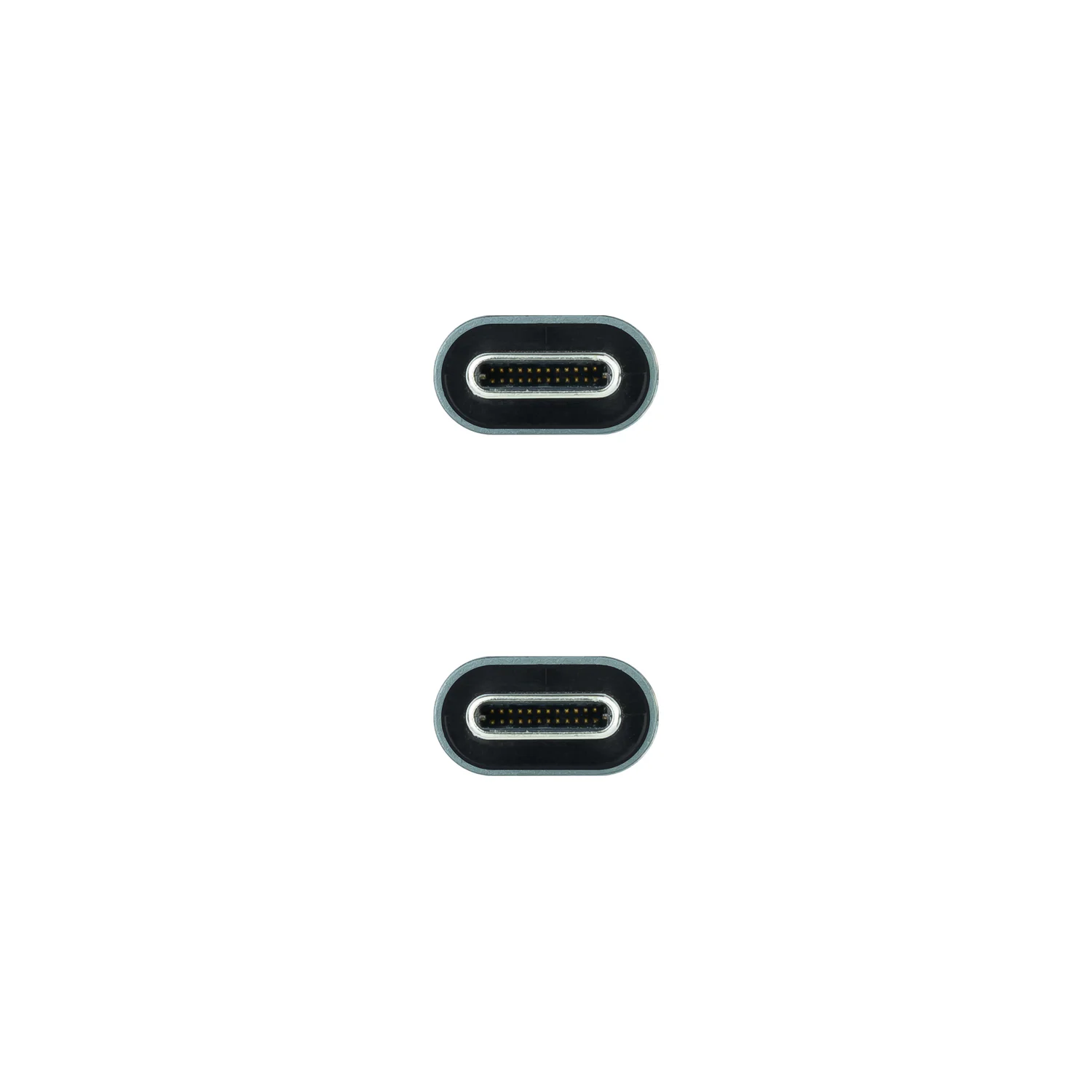 Cabo USB-C para USB-C Nanocable 10.01.4301-L150 USB 3.2 Gen 2x2 100W 1,5 m Cinzento e Preto - Imagem 3