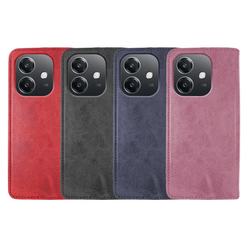 Capa com Porta-Cartões Apokin para Oppo A40 4G e A60 5G em Pele Sintética Azul - Imagem 1