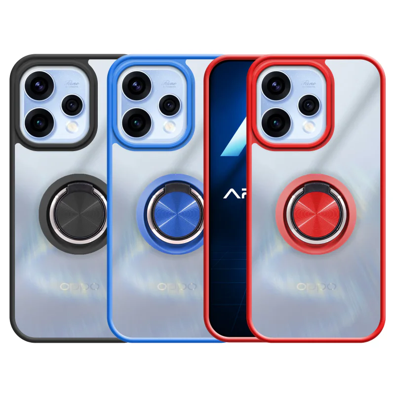 Capa Apokin para Oppo Reno 15F Gel Smoked Magnética com Suporte Vermelho