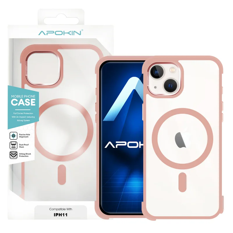 Capa Apokin para iPhone 11 Silicone Premium com MagSafe Laranja - Imagem 4