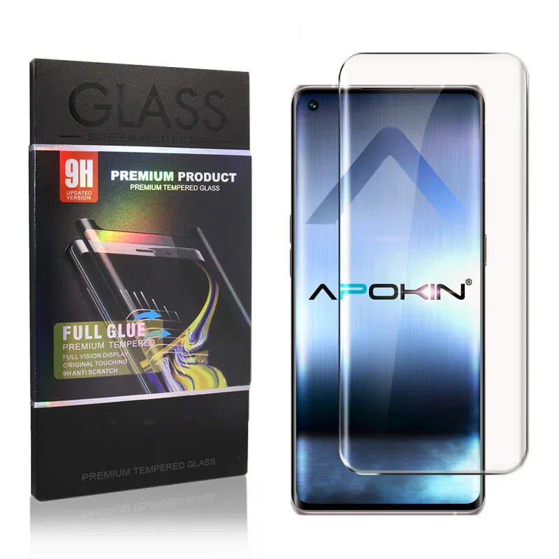 Protetor de Ecrã Apokin em Vidro Temperado Curvo Full Glue para Oppo Find X3 Neo - Imagem 1