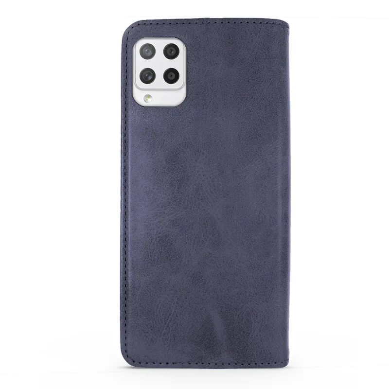 Capa com Porta-Cartões Apokin em Pele Sintética para Samsung Galaxy A42 5G Azul - Imagem 6