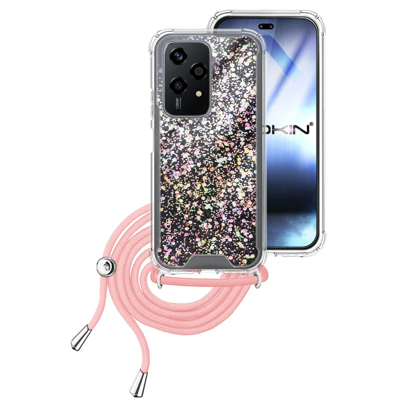 Capa de Gel Apokin para Honor 200 Lite Transparente com Cordão Variedade de cores - Imagem 3