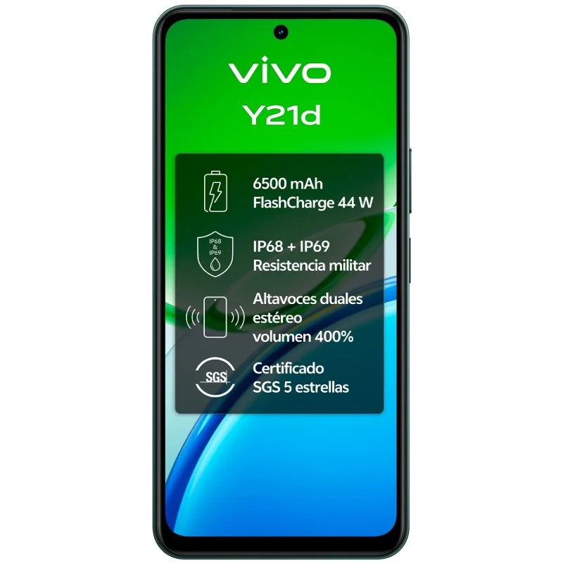 Smartphone Vivo Y21d 6GB 256GB 6,68" 90Hz 4G Verde Jade - Imagem 2