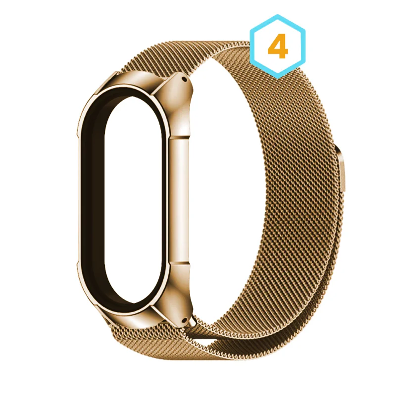 Bracelete Metálica Apokin para Xiaomi Mi Band 7 e 5 Fina Preto - Imagem 5