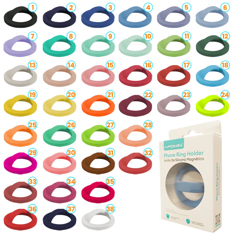 Suporte Magnético com Anel Apokin MagSafe em Silicone Cor 3