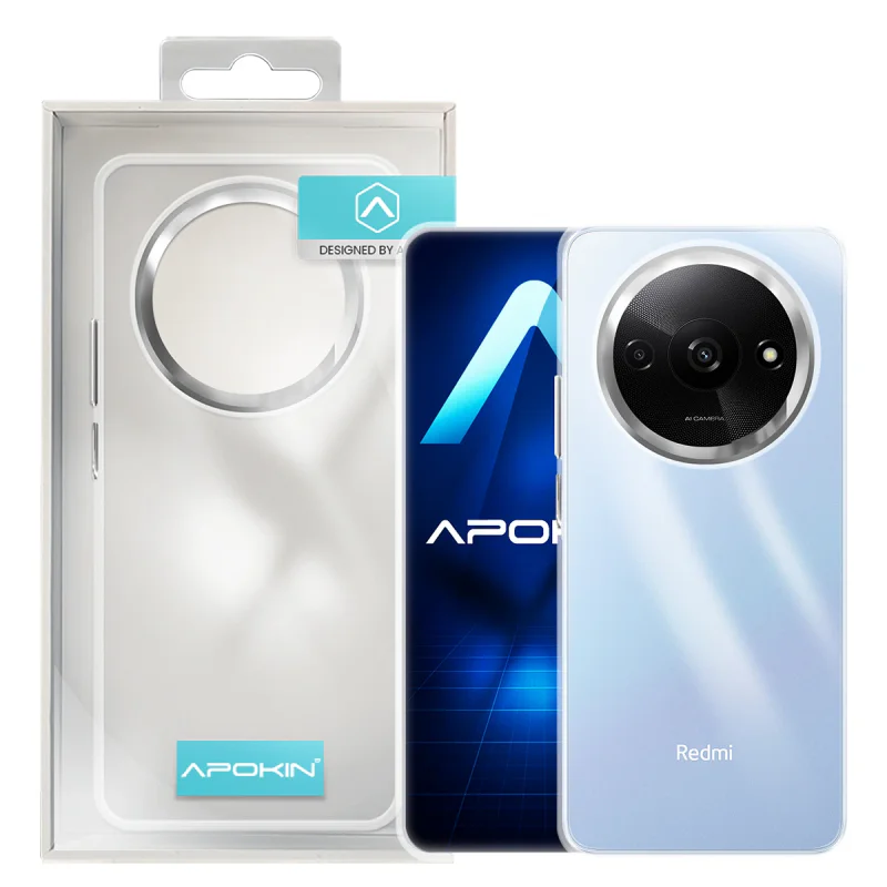 Capa Apokin para Xiaomi Redmi A3 Acrílico Transparente Rosa - Imagem 3