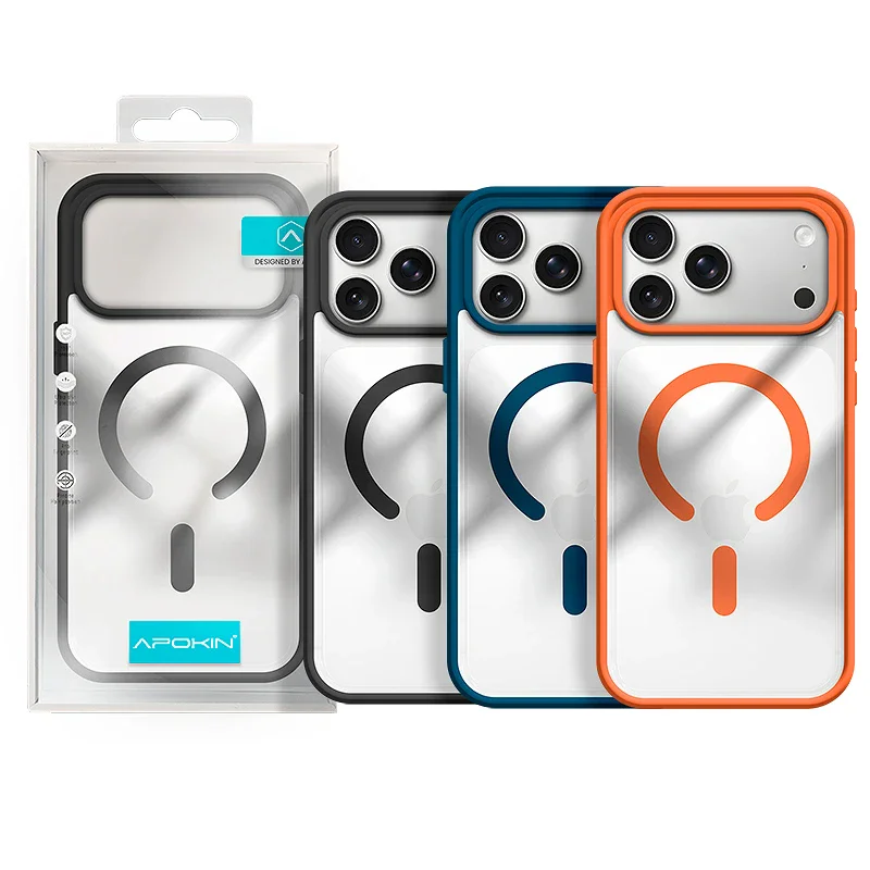 Capa Acrílica Apokin com MagSafe para iPhone 17 Pro Max / 18 Pro Max Preto - Imagem 1