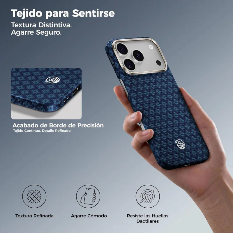 Capa Benks ArmorGrid Air C1 em Kevlar para iPhone 17 Pro Max e 18 Pro Max Azul - Imagem 5