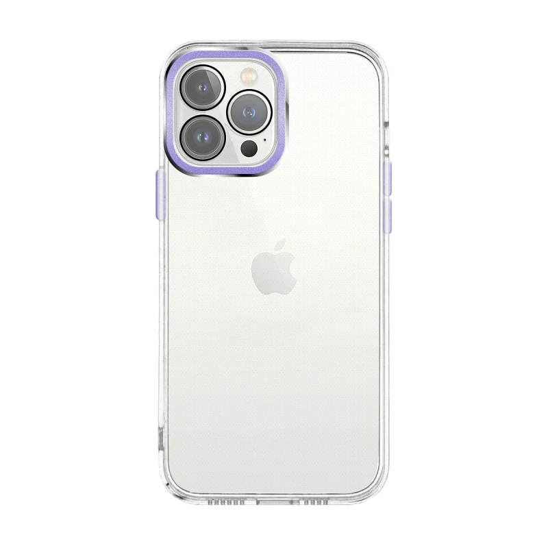 Capa Apokin para iPhone 13 Pro Transparente Antichoque Bordo Alumínio Azul Escuro - Imagem 6