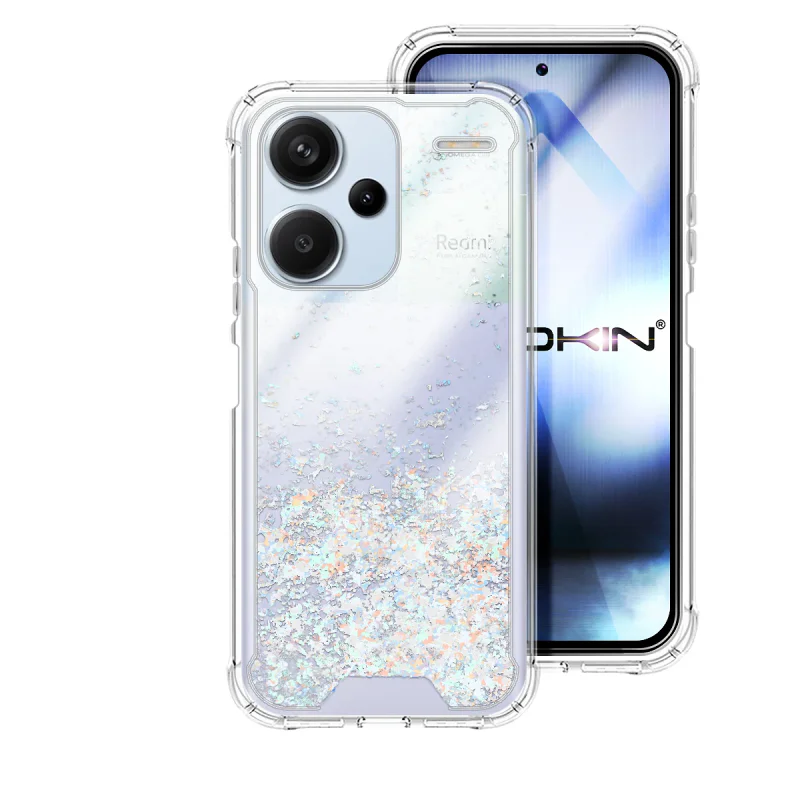 Capa Apokin para Xiaomi Redmi Note 13 Pro Plus Gel Transparente Glitter Lilás - Imagem 5