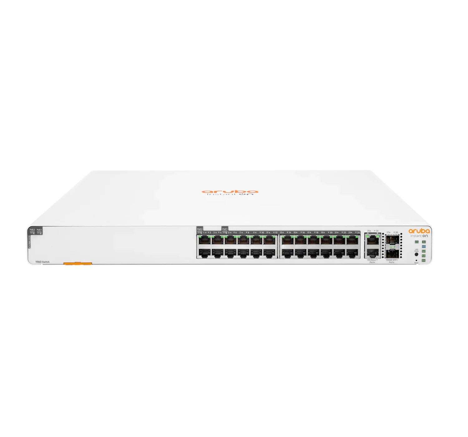Switch de Rede HPE Aruba Instant On 1960 24 Portas Gigabit PoE 370W + 2 10G + 2 SFP+