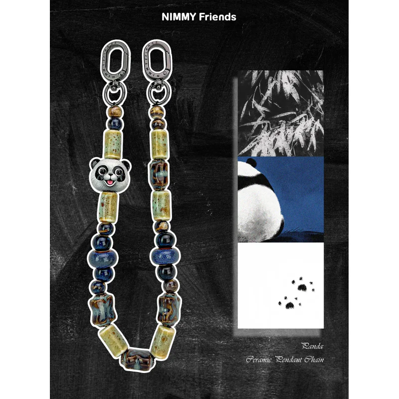 Pendente Apokin Nimmy Friends de Contas Panda Preto - Imagem 4