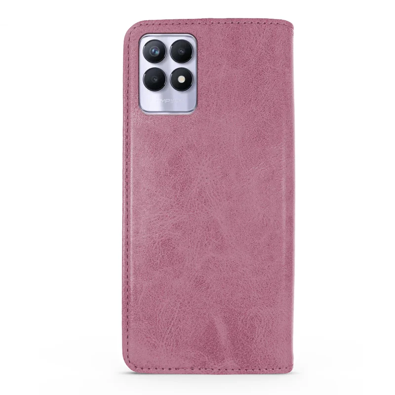 Capa em Pele Sintética Apokin com Porta-Cartões para Realme 8i Azul - Imagem 5