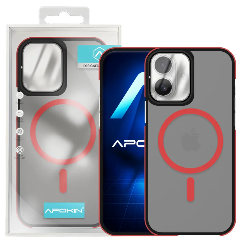 Capa Apokin para iPhone 16 Fumada com Proteção de Câmara e MagSafe Preto - Imagem 6