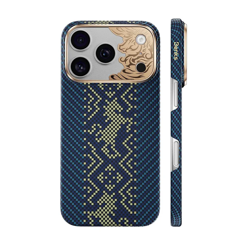 Capa Apokin BENKS Knight Air C1 para Apple iPhone 17 Pro e 18 Pro Kevlar Magnética Azul - Imagem 1