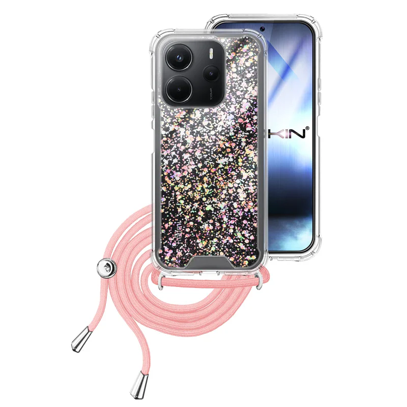 Capa Apokin para Xiaomi Redmi Note 14 4G Gel Transparente com Cordão Variedade de cores - Imagem 3