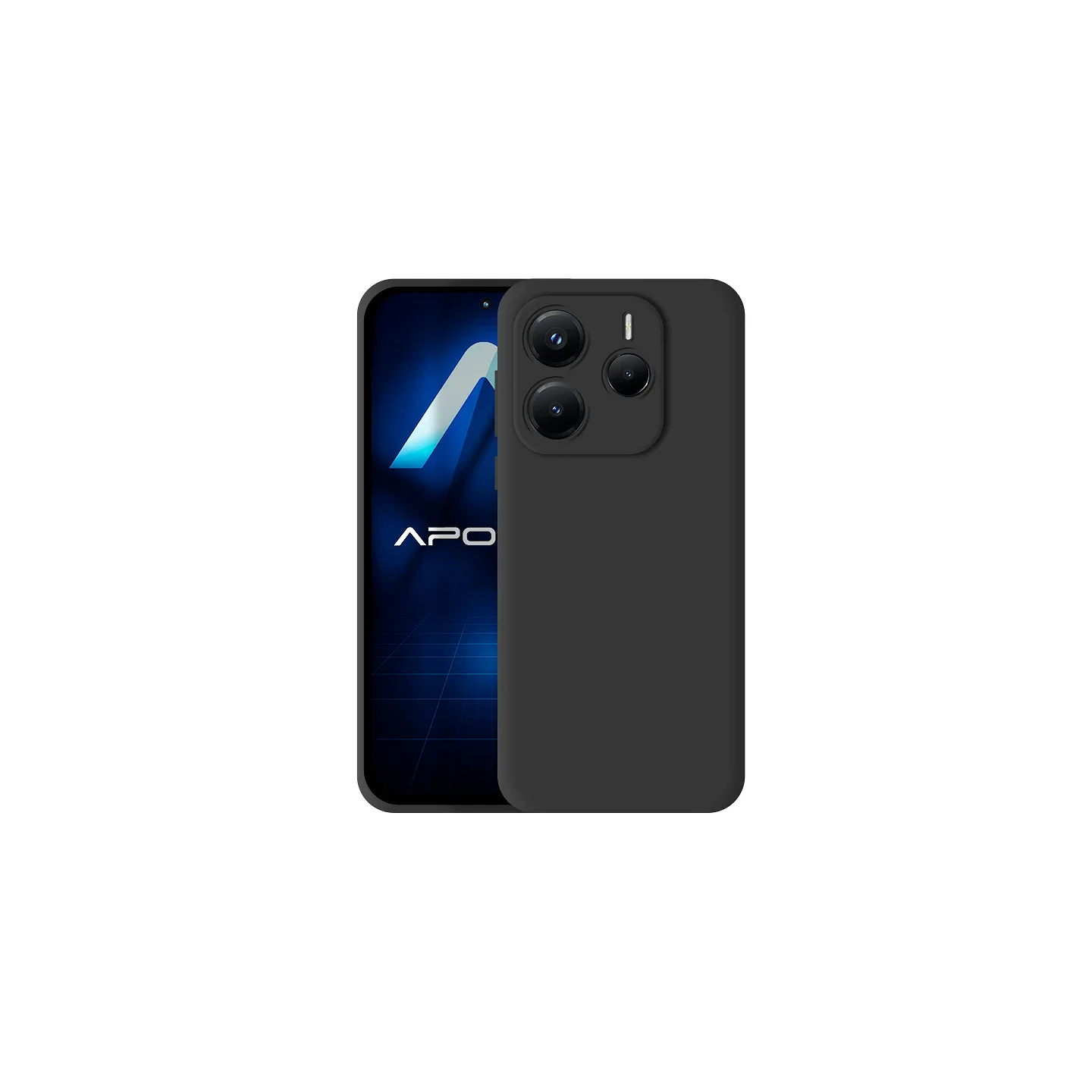 Capa de Silicone Suave Xiaomi Redmi Note 14 5G Preta